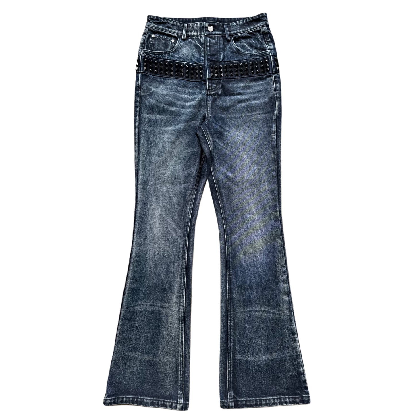 Demaci® Studded Waxed Jeans (Blue)
