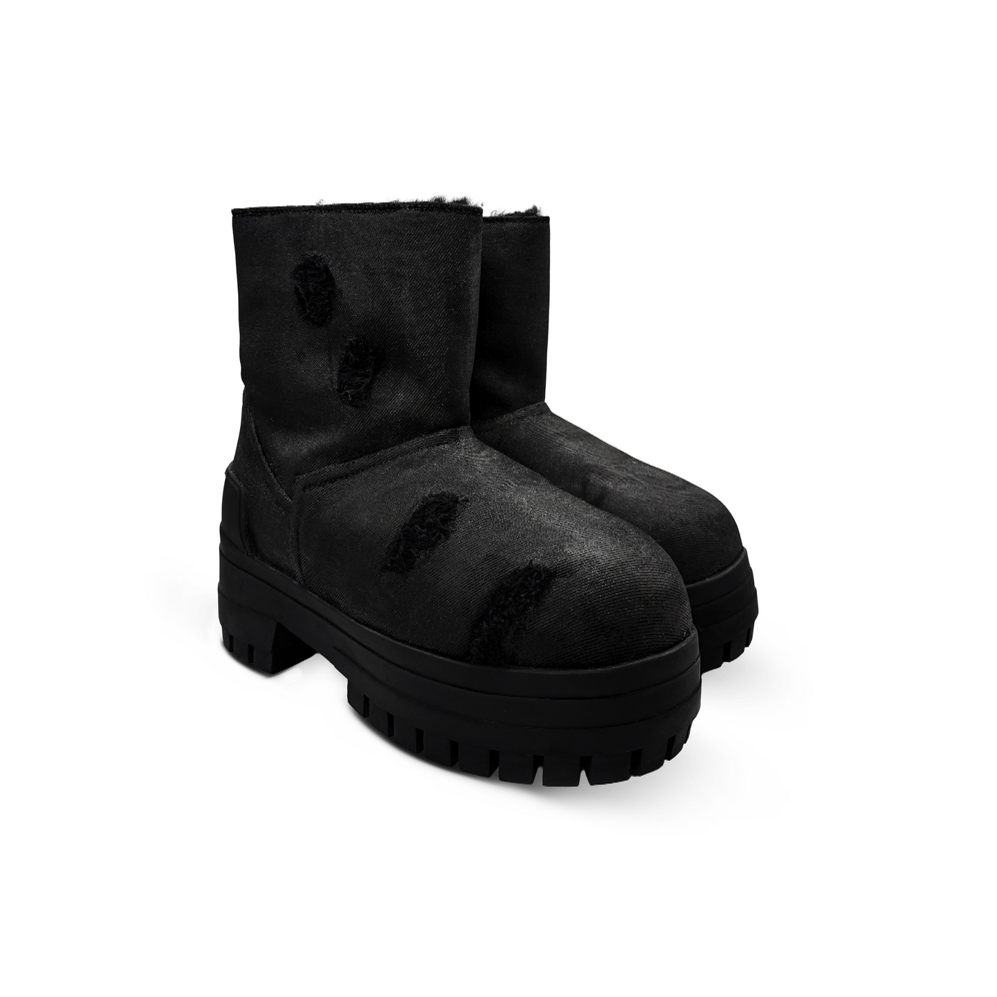 Demaci® XGG Waxed Denim Boots - Black