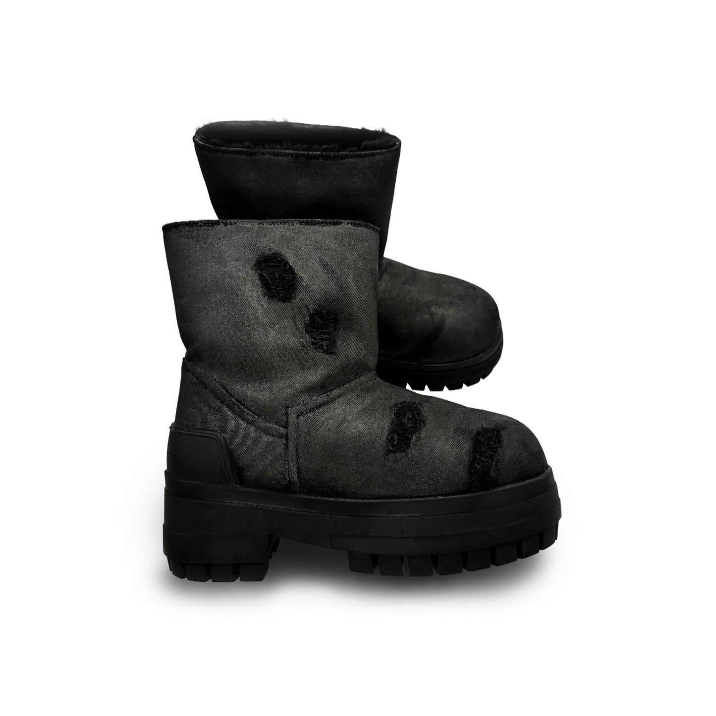Demaci® XGG Waxed Denim Boots - Black