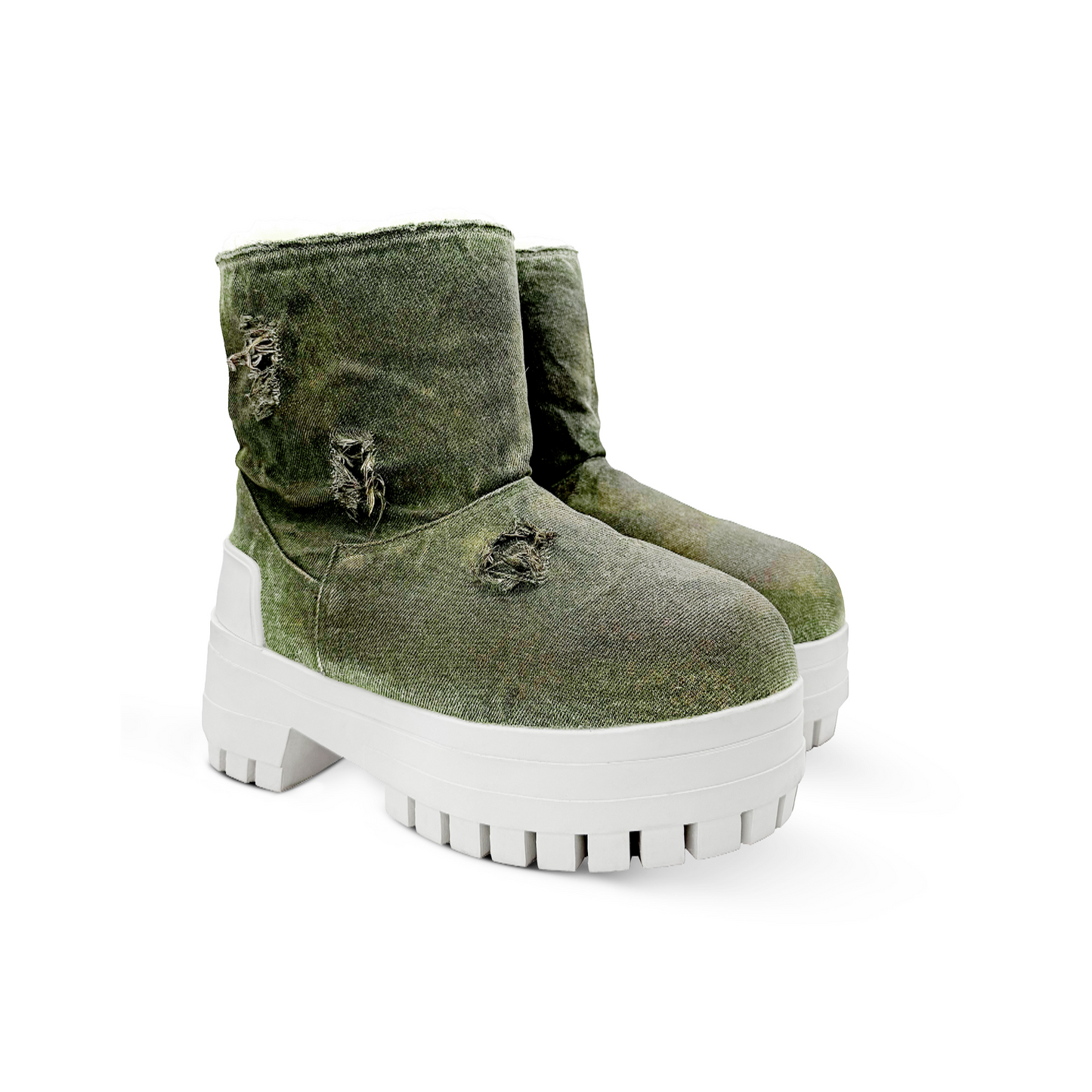 Demaci® XGG Denim Boots - Green